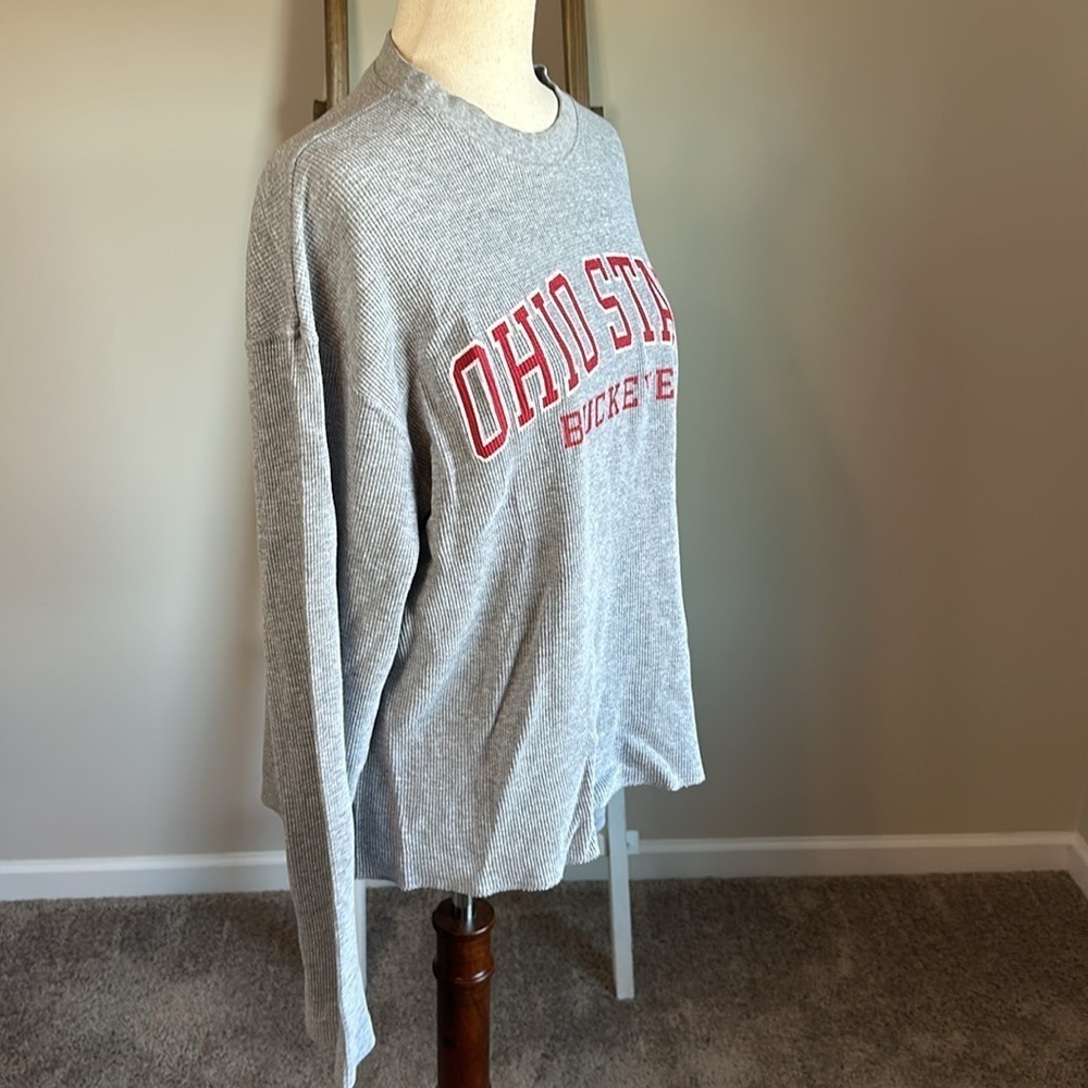 The Ohio State Buckeyes Long Sleeve Waffle Top Size Medium by Jansport - Picture 4 of 16